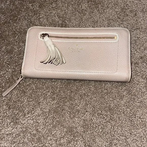 Kate Spade Chester Street Neda Leather Wallet Almondine/White - H - Picture 2 of 6